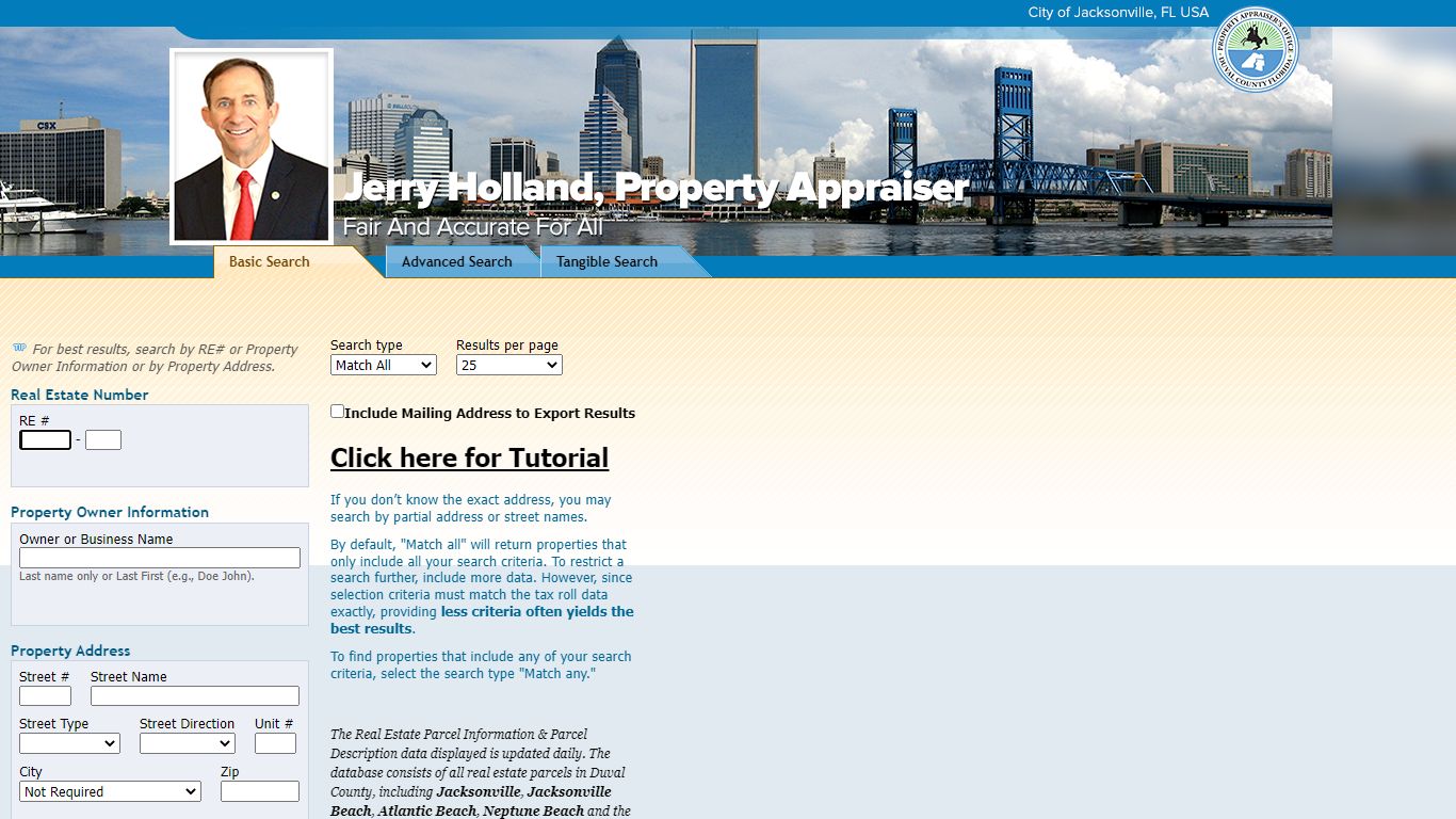 Property Appraiser - Basic Search